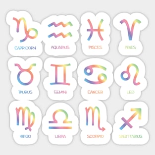 Rainbow Astrology Set Sticker